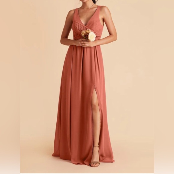 Birdy Grey Laurie Empire Bridesmaid Formal Dress in Terracotta - Picture 1 of 9